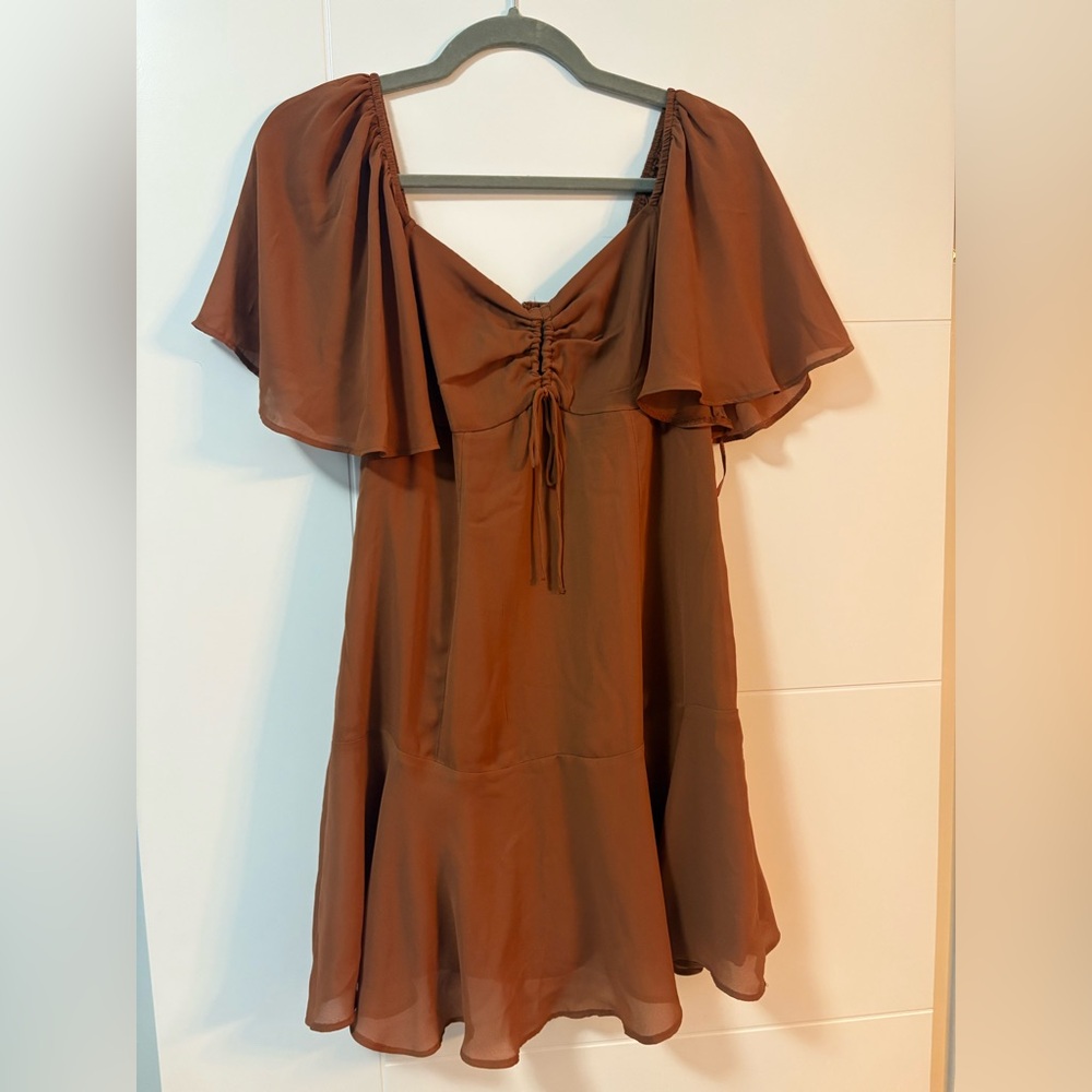 Abercrombie light brown Dress size small